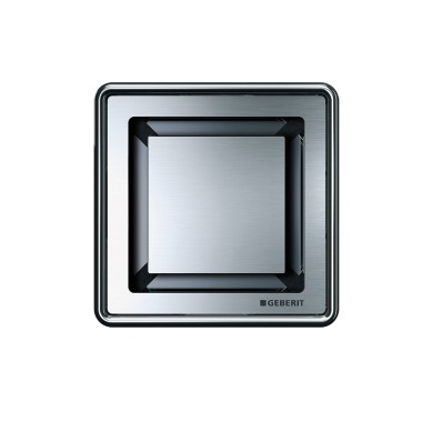 The design cover for the shower floor drain in a square version
