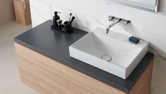 Geberit ONE lay-on washbasin with cabinet