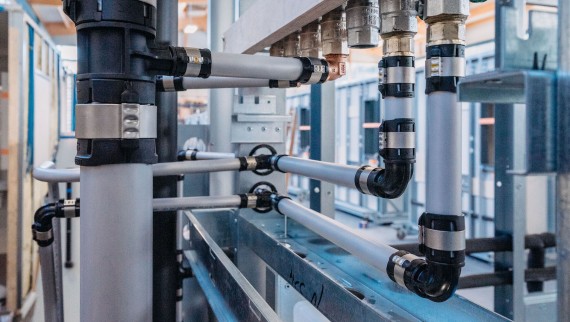 The pressing indicator falls off during pressing, so pressed connections are clearly visible The pressing indicator falls off during pressing, so pressed connections are clearly visible