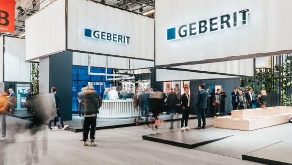 Geberit booth with visitors