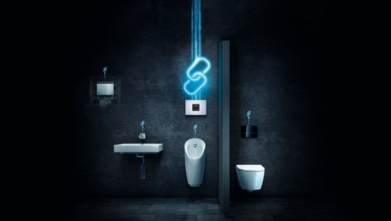 Economical operation of sanitary rooms with Geberit Connect Economical operation of sanitary rooms with Geberit Connect