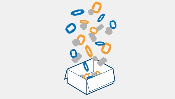 Collecting the pressing indicators and protective caps Collecting the pressing indicators and protective caps
