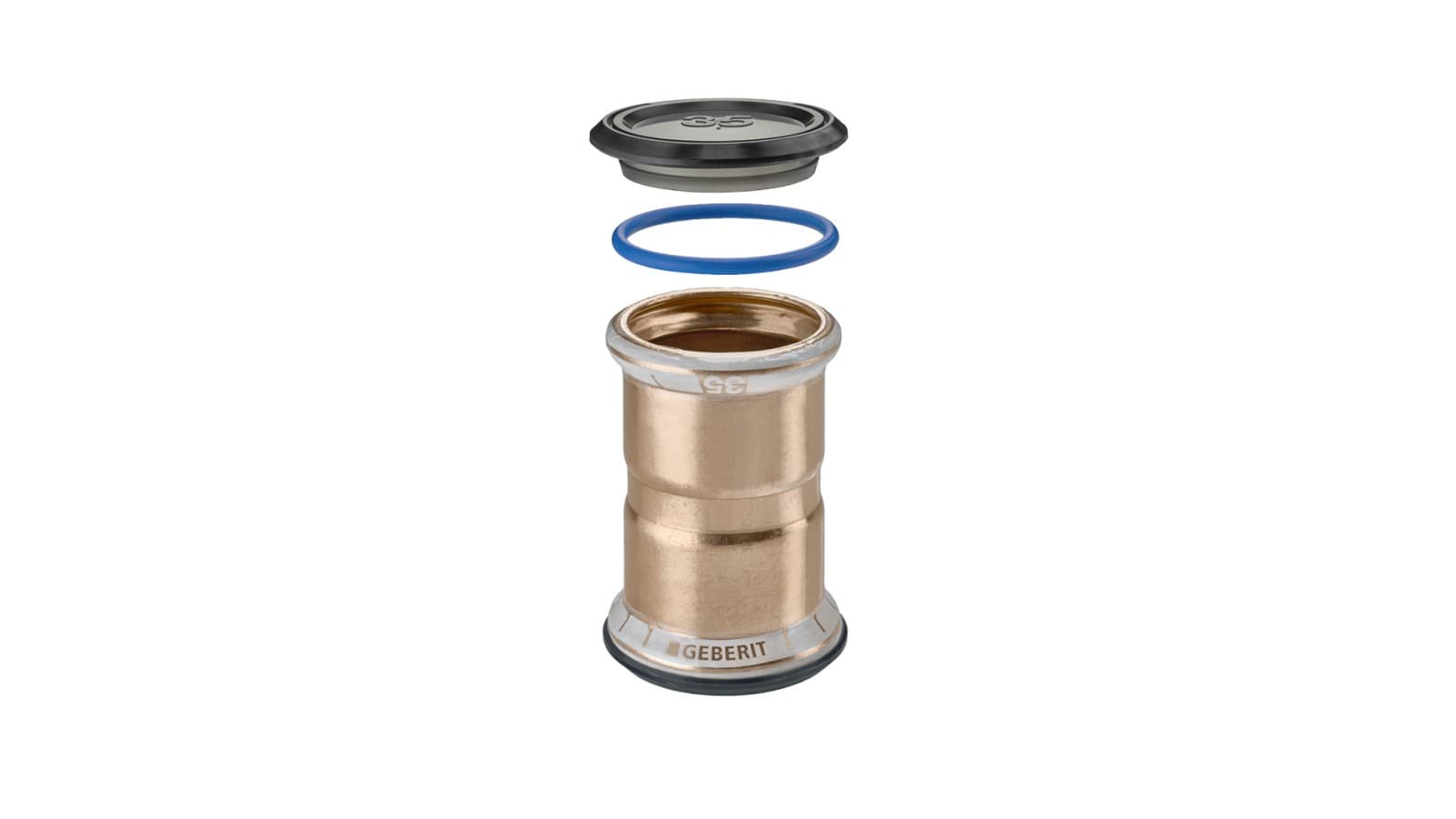 Geberit Mapress Copper, FKM, blue: for use with oil-containing media Geberit Mapress Copper, FKM, blue: for use with oil-containing media